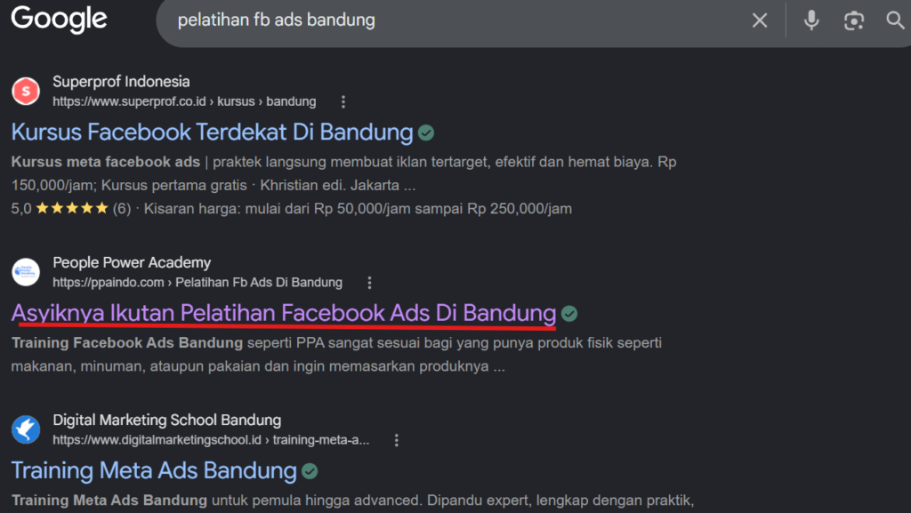 pelatihan fb ads bandung